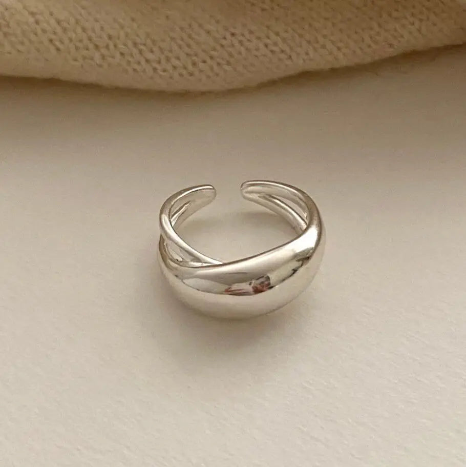 Irregular wide Smooth Ring