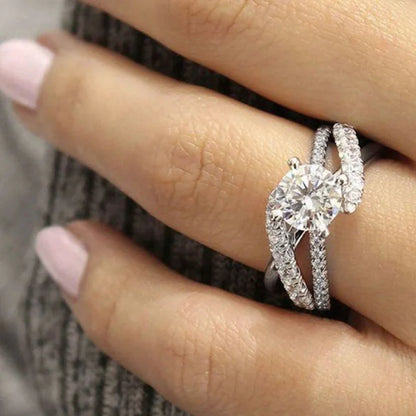 Crystal weave ring