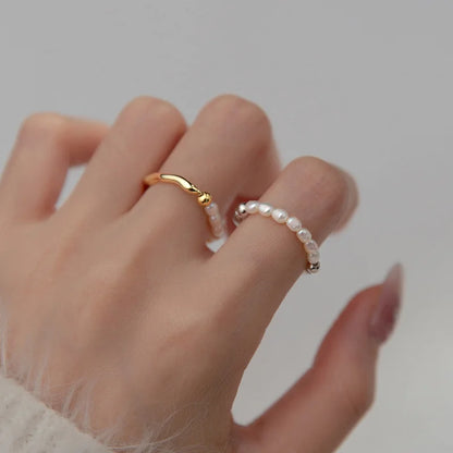 Irregular pearl ring