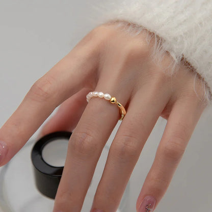 Irregular pearl ring