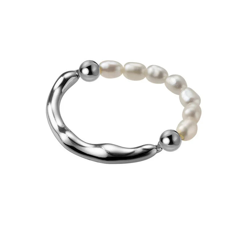 Irregular pearl ring