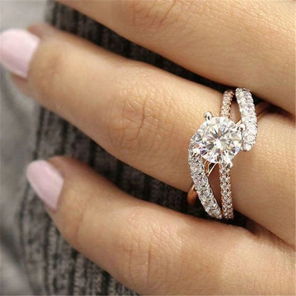 Crystal weave ring